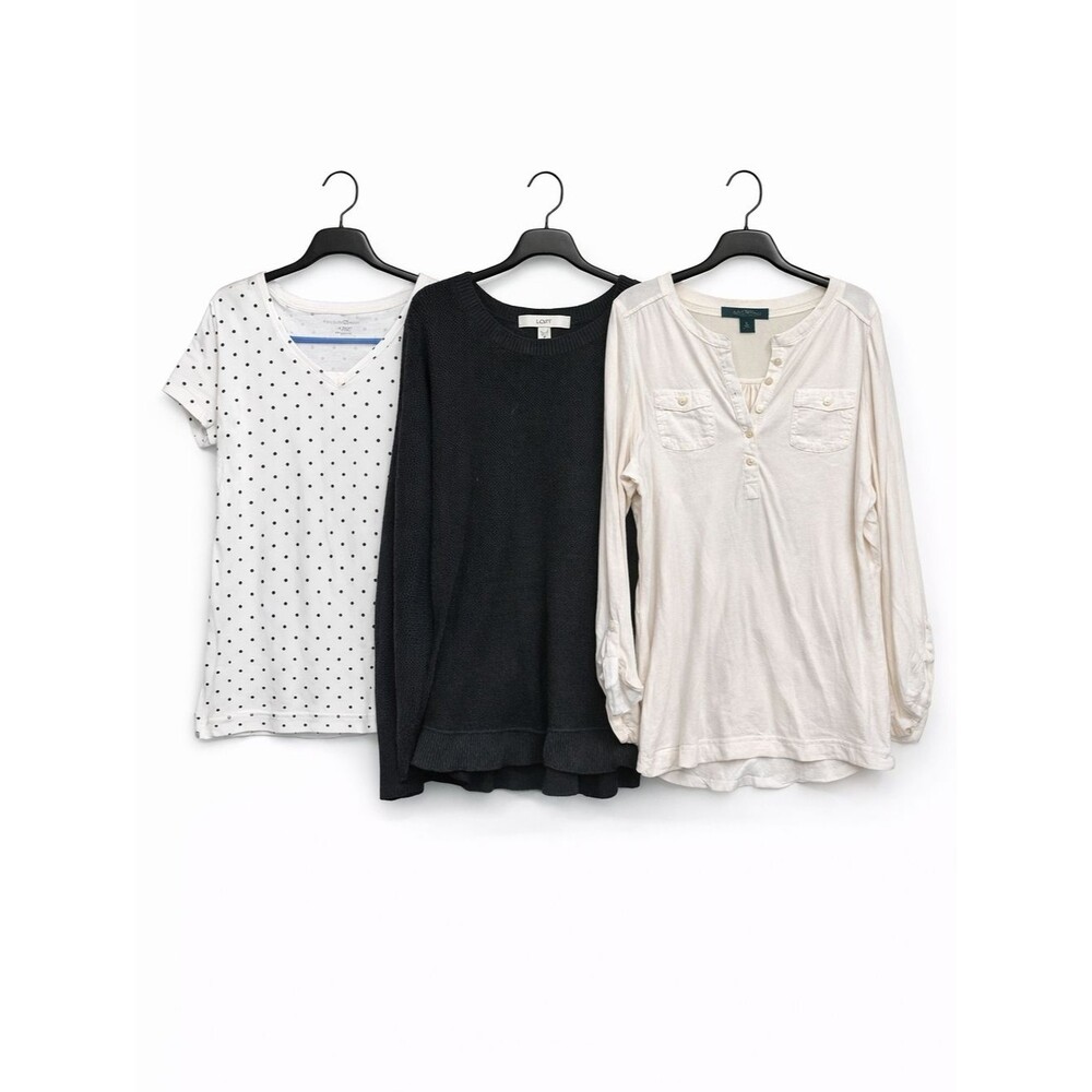 Womens Tops Bundle XL Tommy Hilfiger Ralph Lauren Loft Long Sleeve Lot 3